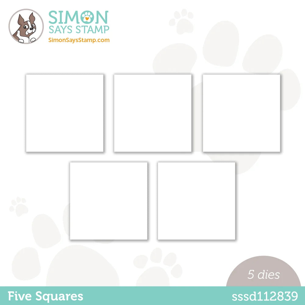 Simon Says Stamp FIVE SQUARES Wafer Dies sssd112839 Beautiful Days