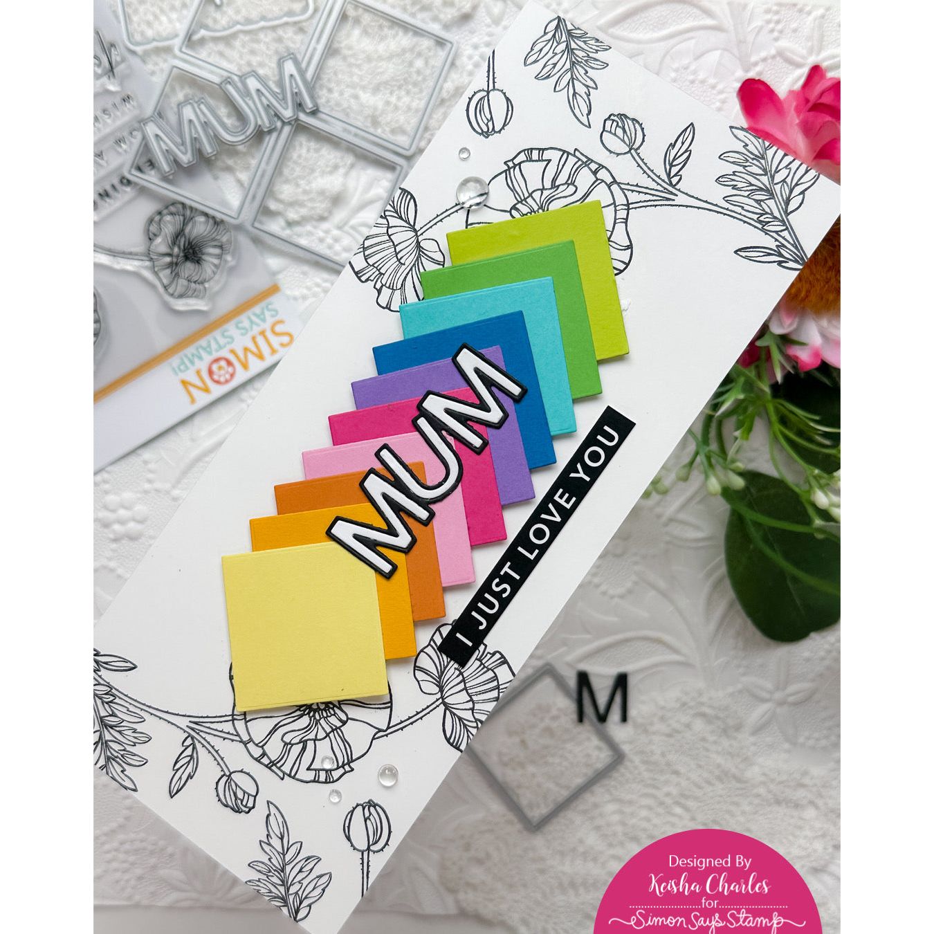 Simon Says Stamp FIVE SQUARES Wafer Dies sssd112839  Squares Mum Card | color-code:ALT02