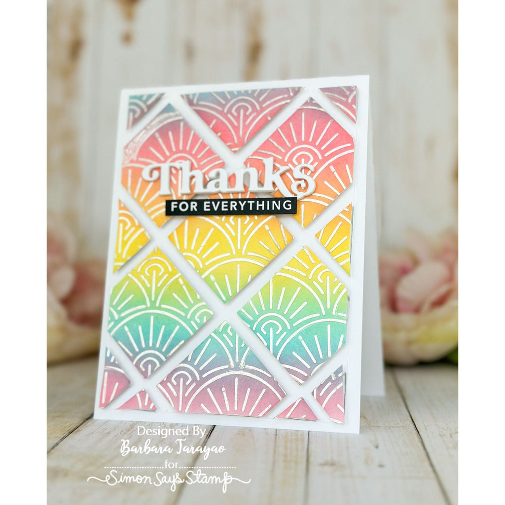 Simon Says Stamp FIVE SQUARES Wafer Dies sssd112839  Squares Thanks Card | color-code:ALT04