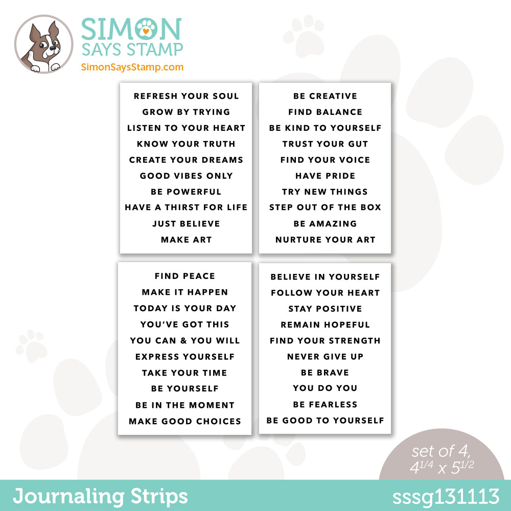 Simon Says Stamp JOURNALING SENTIMENT STRIPS sssg131113 Be Creative