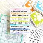 Simon Says Stamp JOURNALING SENTIMENT STRIPS sssg131113 Affirmations Card | color-code:ALT01