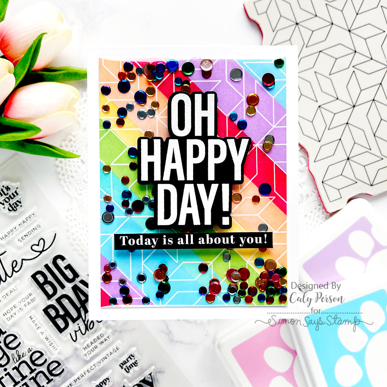 Simon Says Stamp SENTIMENT STRIPS REVERSE BIRTHDAY WISHES sssg131122 Birthday Card | color-code:ALT04