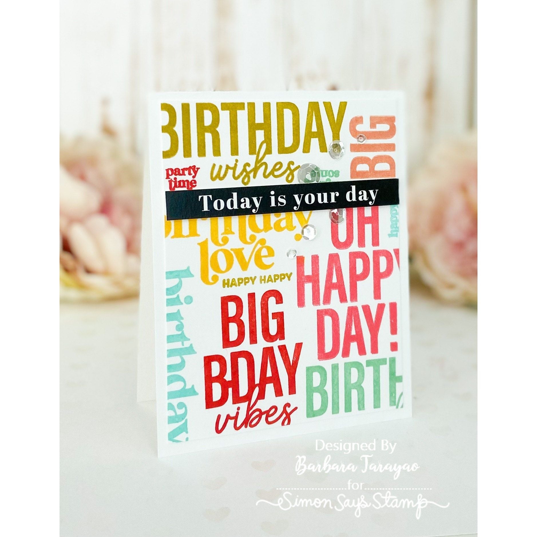 Simon Says Stamp SENTIMENT STRIPS REVERSE BIRTHDAY WISHES sssg131122 Birthday Card | color-code:ALT05