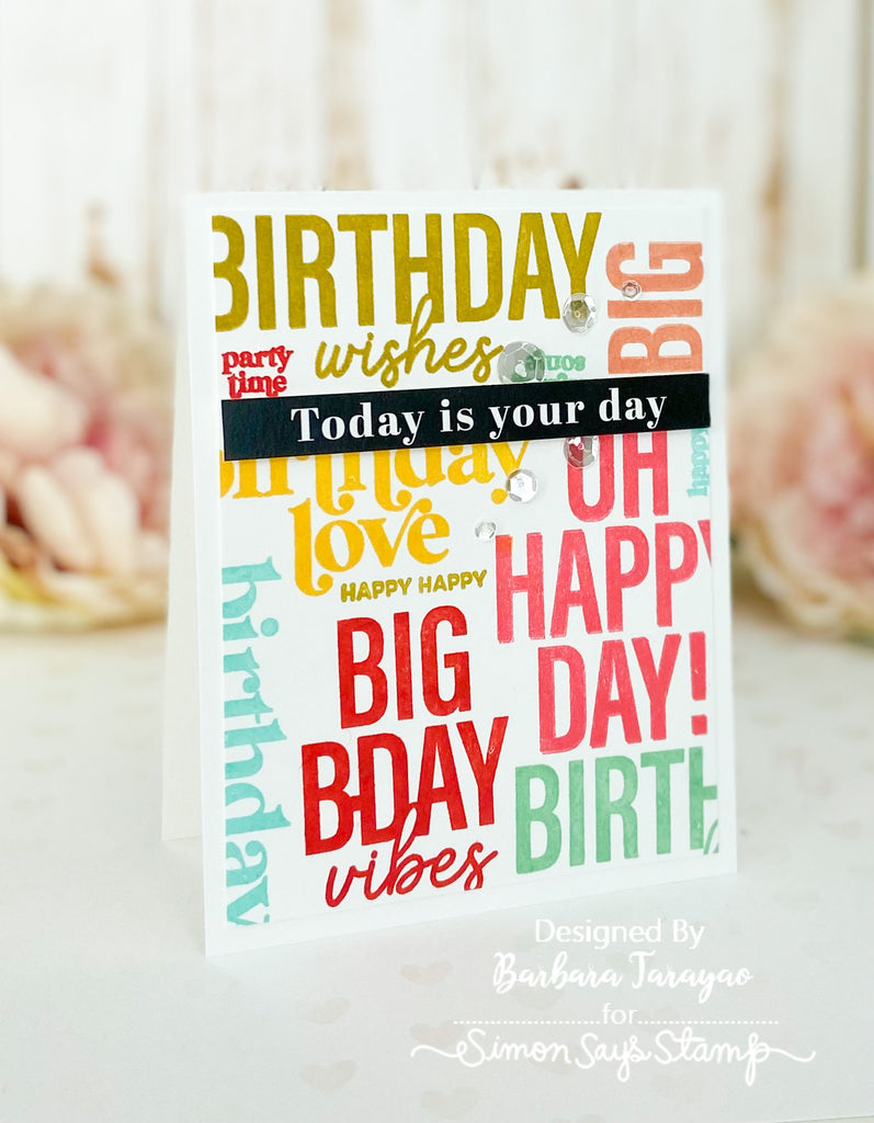 Simon Says Stamp SENTIMENT STRIPS REVERSE BIRTHDAY WISHES sssg131122 Birthday Card | color-code:ALT05