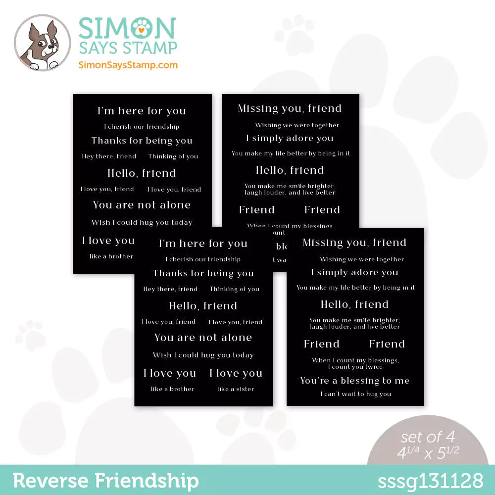 Simon Says Stamp Sentiment Strips Reverse Friendship sssg131128 Just For You