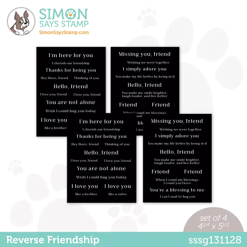 Simon Says Stamp Sentiment Strips Reverse Friendship sssg131128 Just For You
