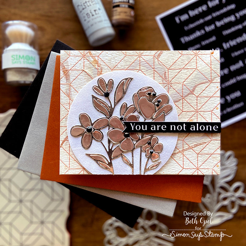 Simon Says Stamp Sentiment Strips Reverse Friendship sssg131128 Not Alone Card | color-code:ALT01