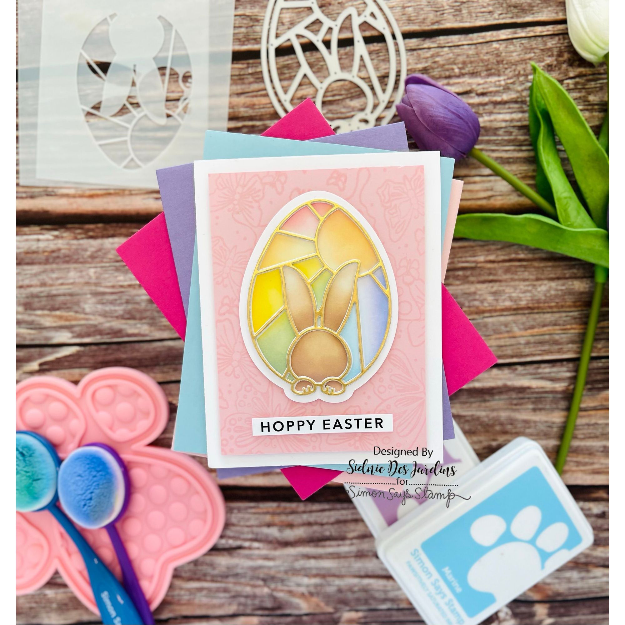 Simon Says Stamp Sentiment Strips Some Bunny sssg131130 Easter Card | color-code:ALT01