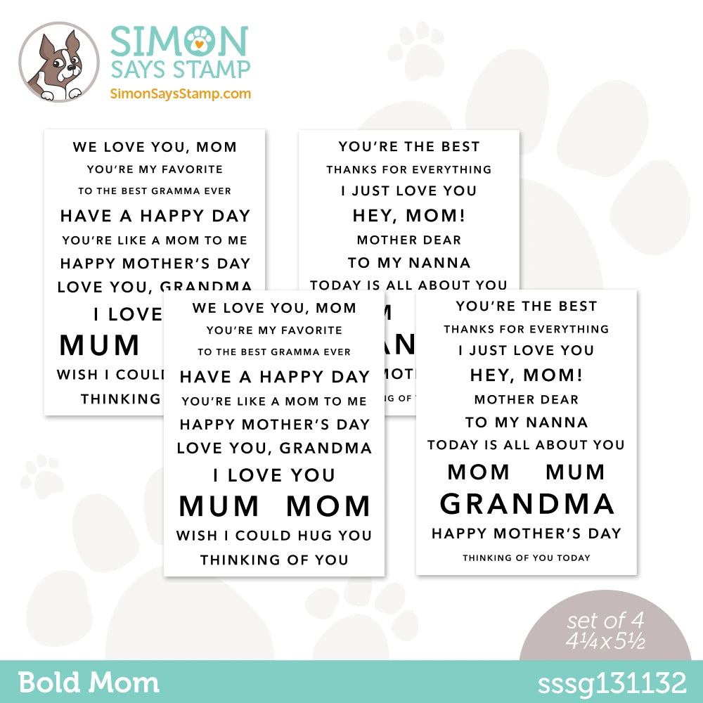 Simon Says Stamp Sentiment Strips Bold Mom sssg131132 Beautiful Days