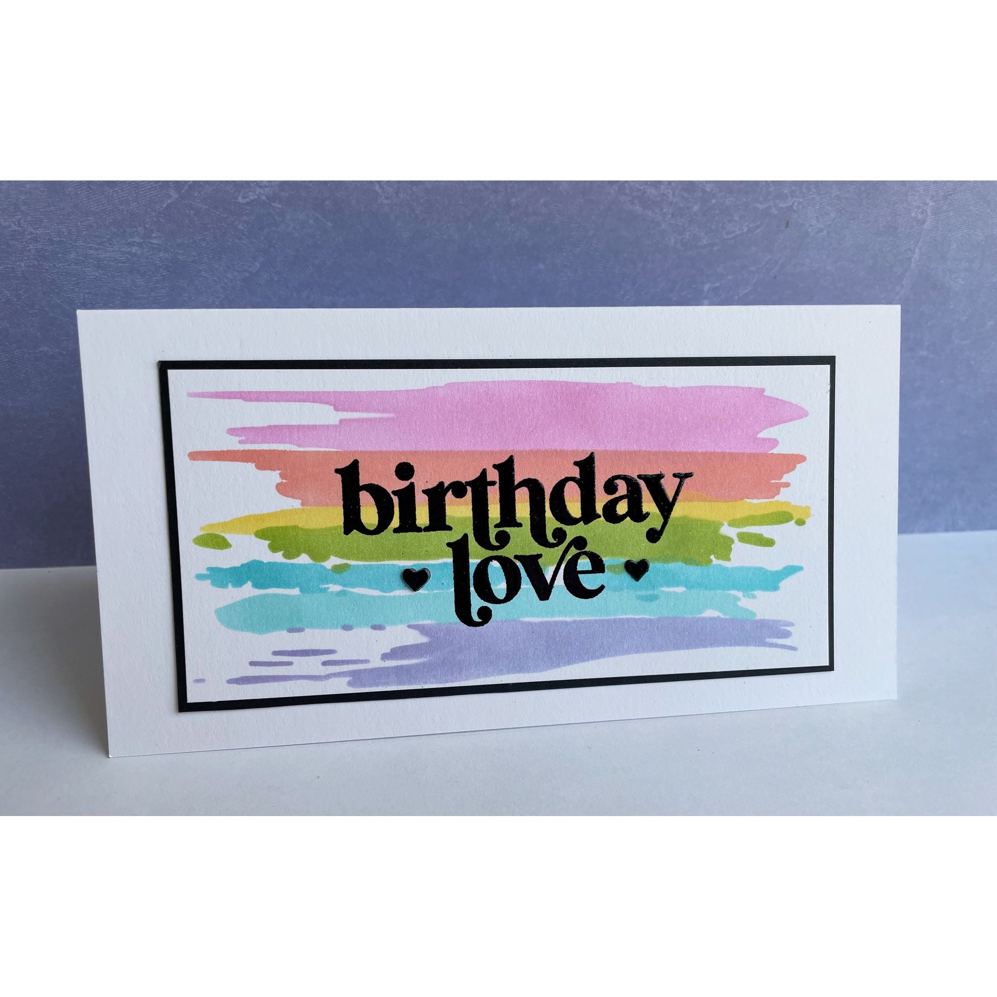 Brush Strokes Slimline Birthday Love | color-code:ALT05