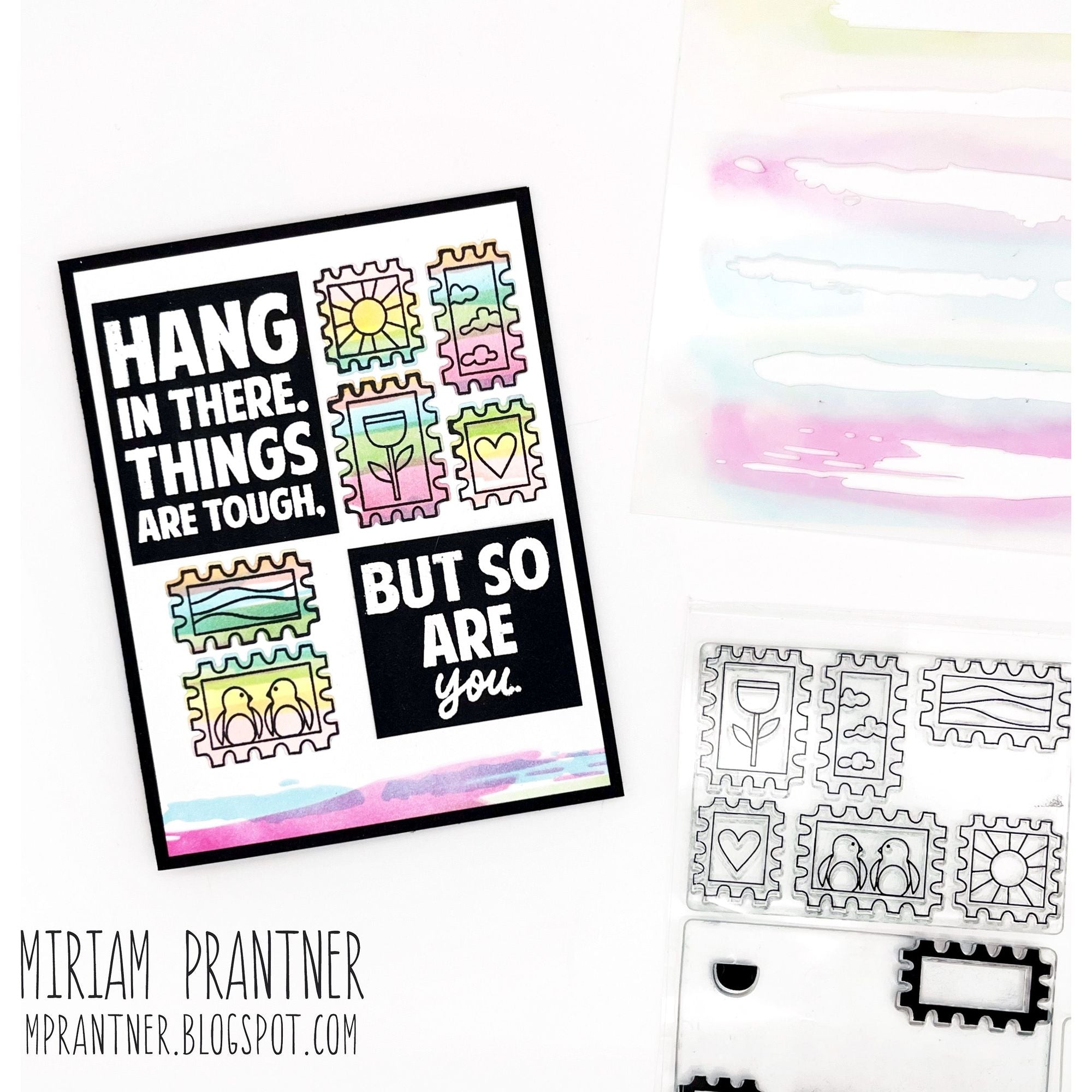 Brushed Printmaking Postage Card | color-code:ALT14