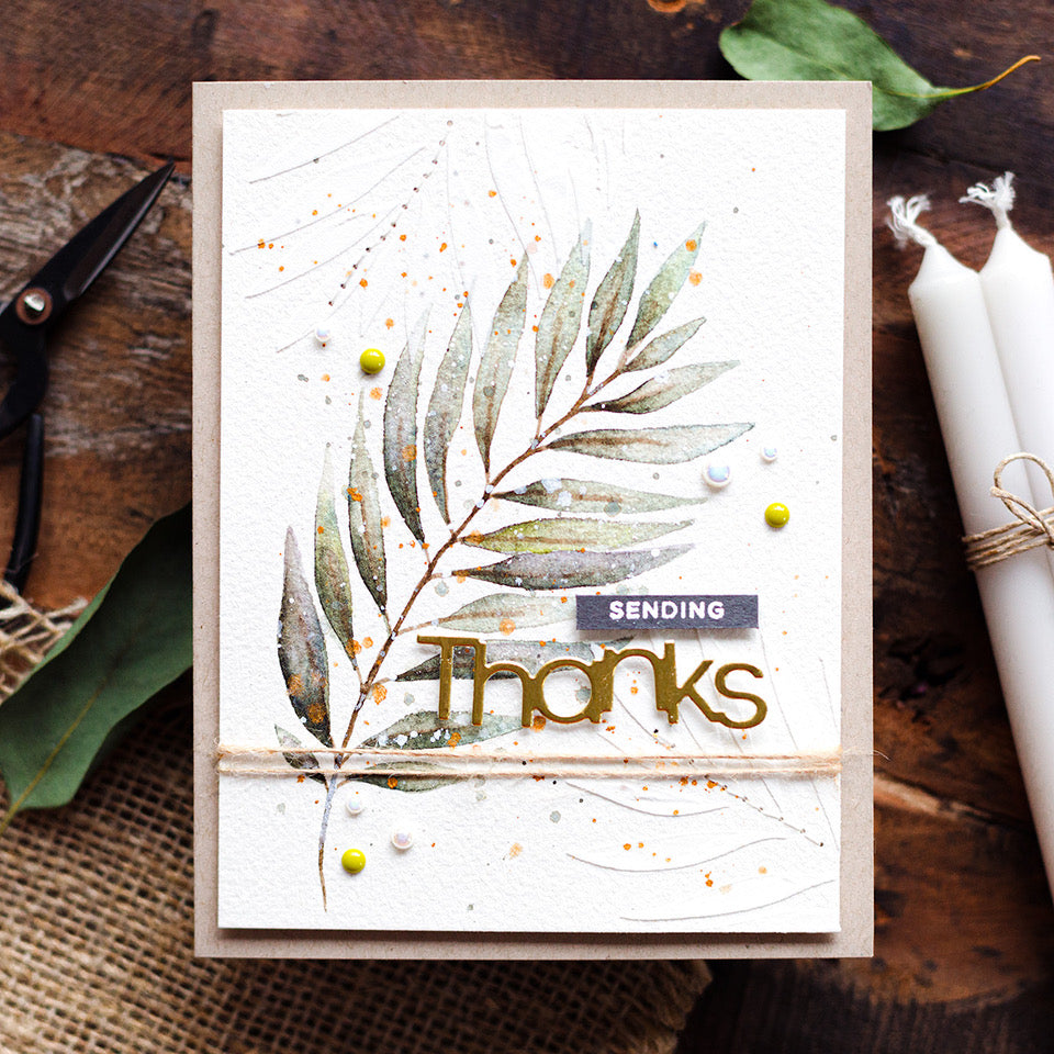 Simon Says Stamp Stencil FANTASTIC FLOWERS ssst221670c Artistic Thanks Card | color-code:ALT07