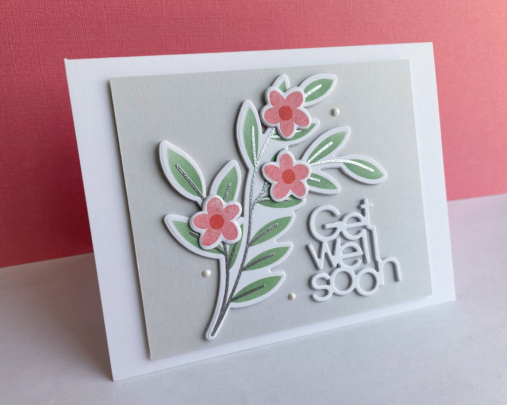 Simon Says Stamp Stencil FANTASTIC FLOWERS ssst221670c Floral Get Well Card | color-code:ALT08
