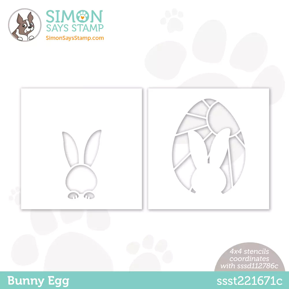 Simon Says Stamp Stencil Set Bunny Egg ssst221671c Just For You