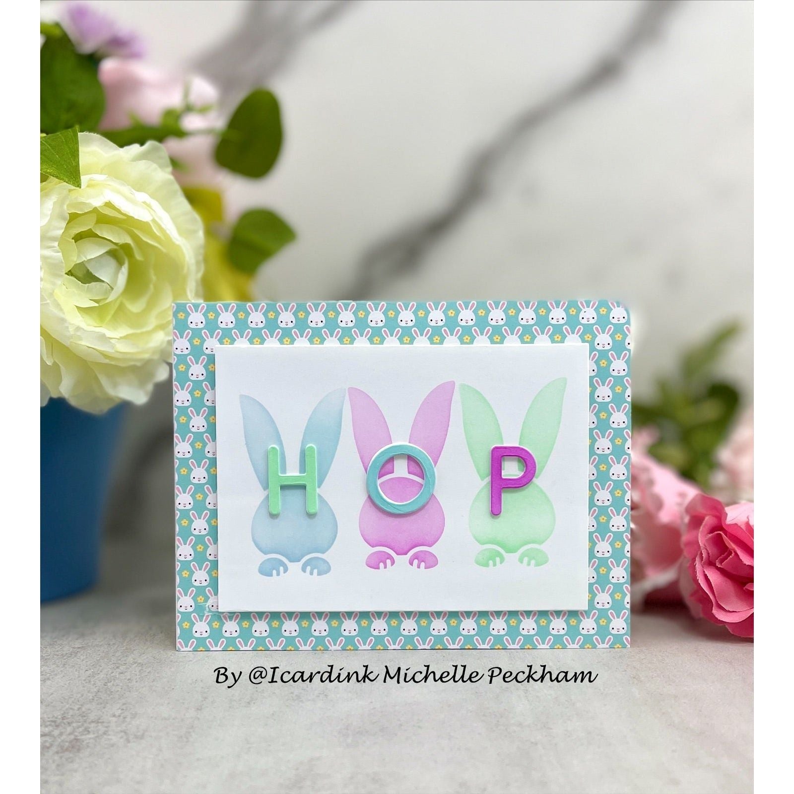 Simon Says Stamp Stencil Set Bunny Egg ssst221671c  Bunny Hop Card | color-code:ALT05