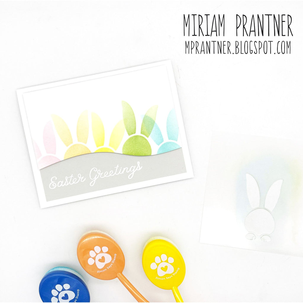 Simon Says Stamp Stencil Set Bunny Egg ssst221671c  Bunny Easter Card | color-code:ALT06