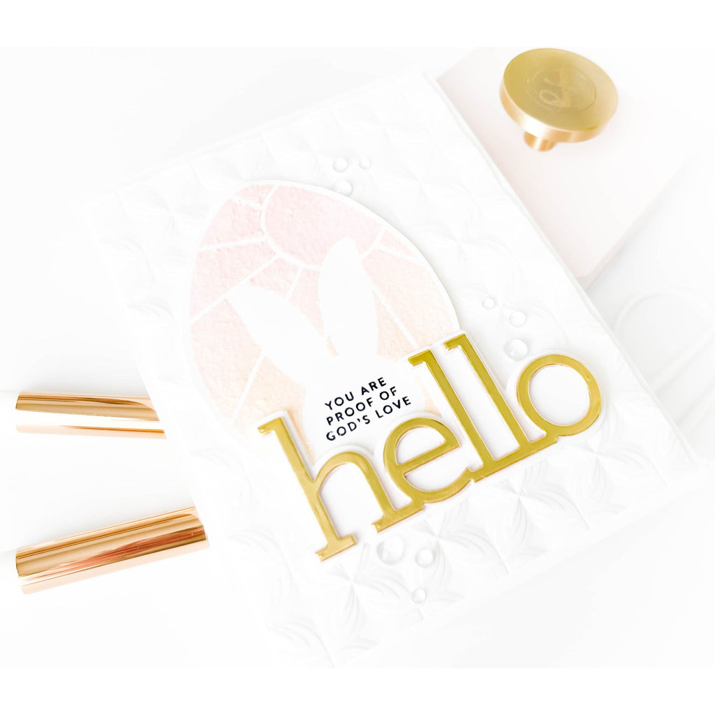 Simon Says Stamp Stencil Set Bunny Egg ssst221671c  Bunny Egg Hello Card | color-code:ALT09