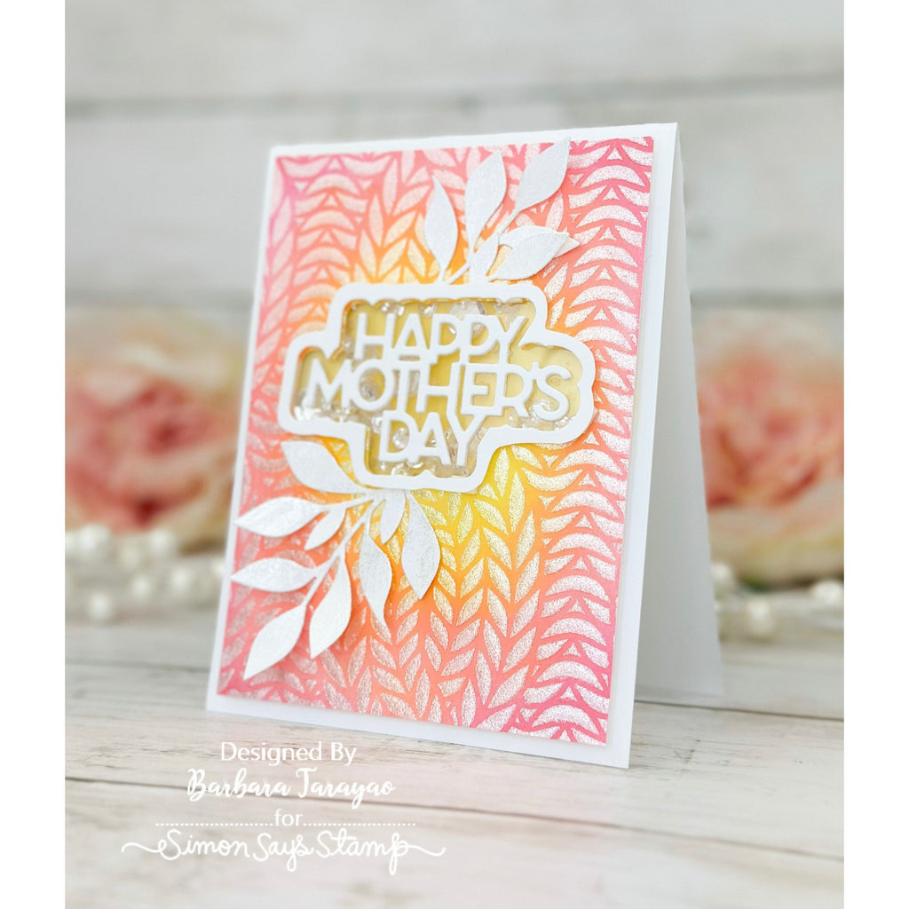 Simon Says Stamp Stencil Chunky Knit ssst221672 Chunky Knit Mom Card | color-code:ALT04