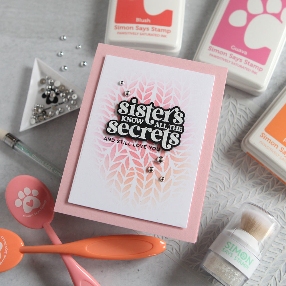 Simon Says Stamp Stencil Chunky Knit ssst221672 Chunky Knit Sister Card | color-code:ALT11