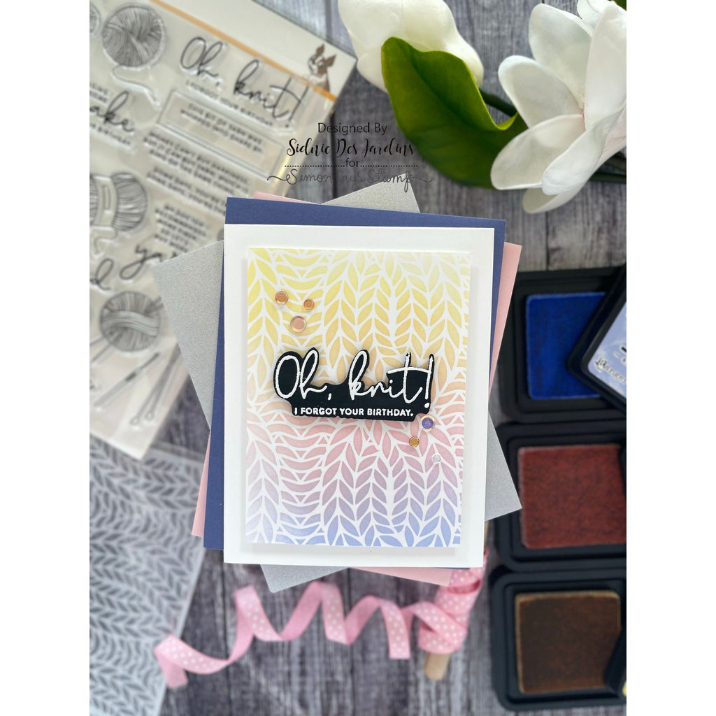 Simon Says Stamp Stencil Chunky Knit ssst221672 Chunky Knit Birthday Card | color-code:ALT15