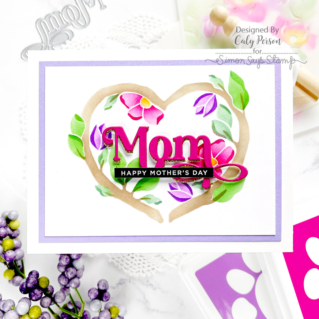 Simon Says Stamp Stencils Hearts Abloom ssst221687 Mother's Day Card | color-code:ALT05