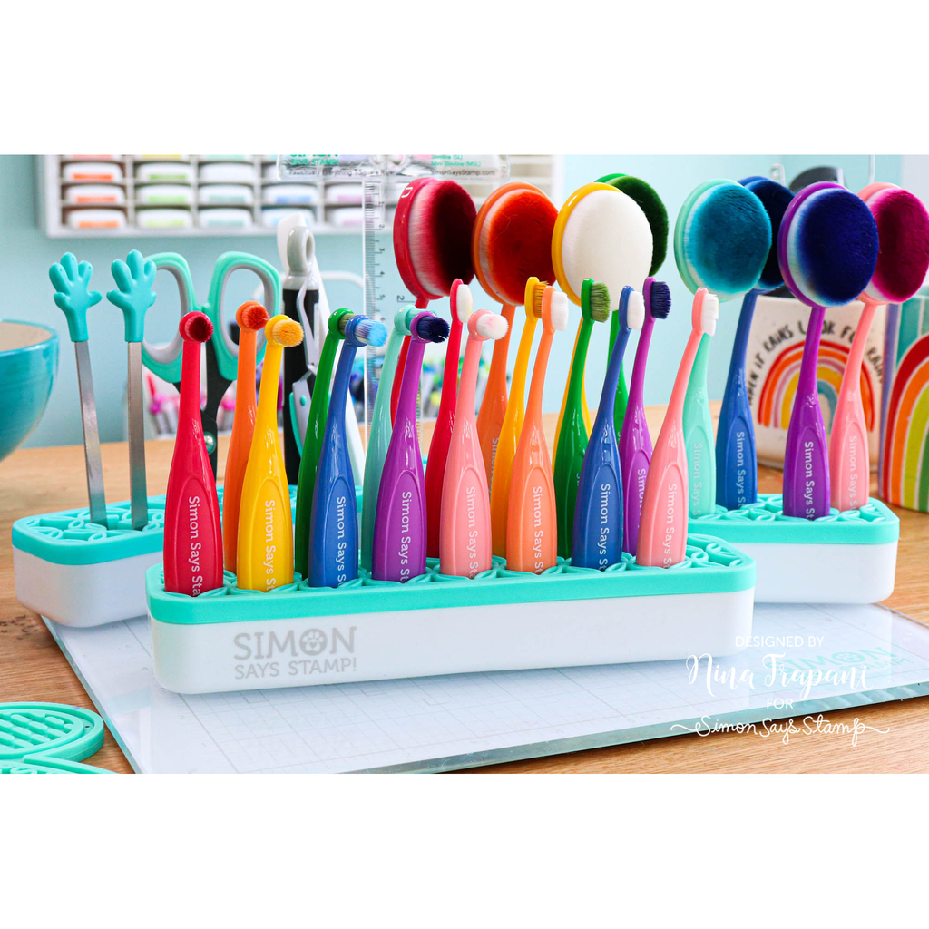 Simon Says Stamp DETAIL FLAT BLENDING BRUSHES st0066 Tool Organization | color-code:ALT01