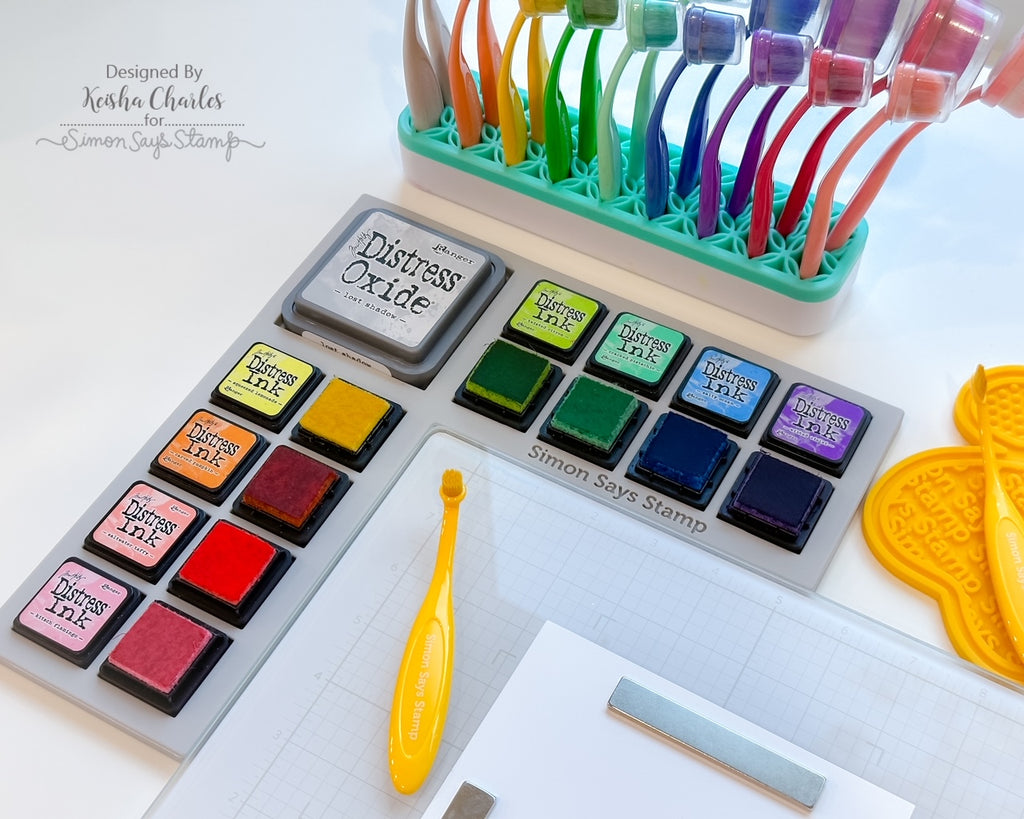 Simon Says Stamp CORNER INK CUBE HOLDER st0102 Ink Cubes Beauty Shot| color-code:ALT04