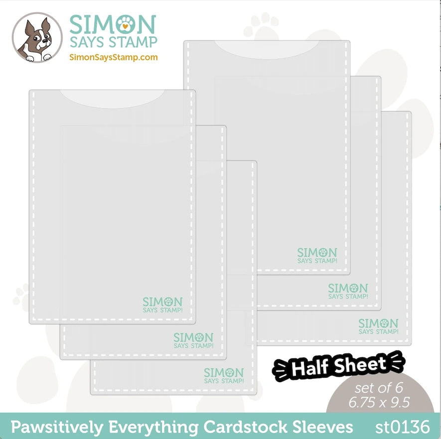 Simon Says Stamp Pawsitively Everything Half Sheet Cardstock Sleeves st0136 Beautiful Days