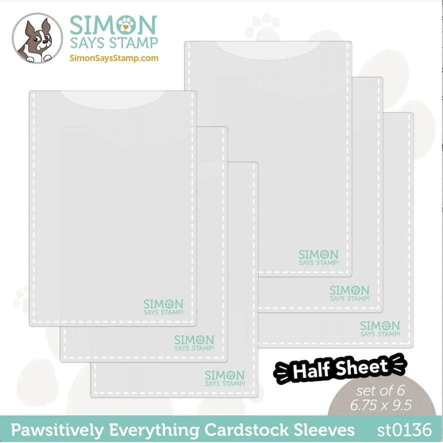 Simon Says Stamp Pawsitively Everything Half Sheet Cardstock Sleeves st0136 Beautiful Days