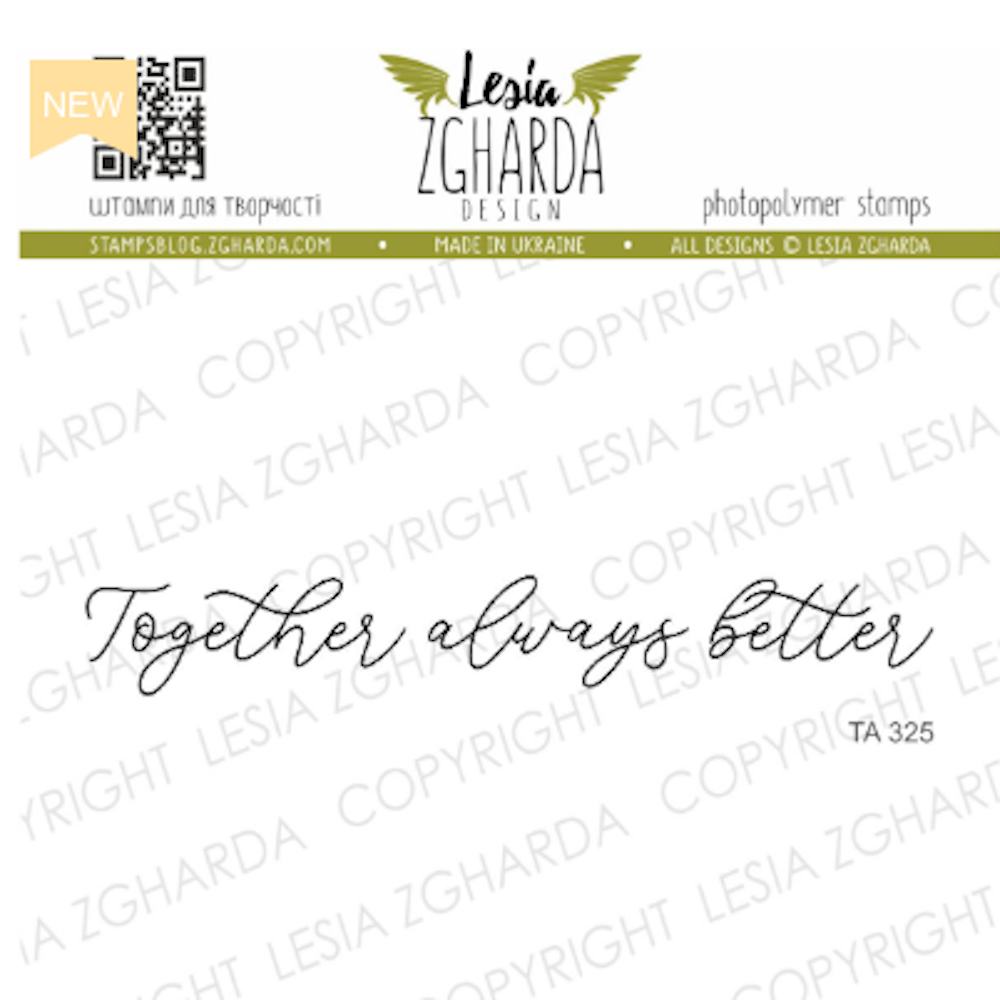 Lesia Zgharda Together Always Better Clear Stamp ta325