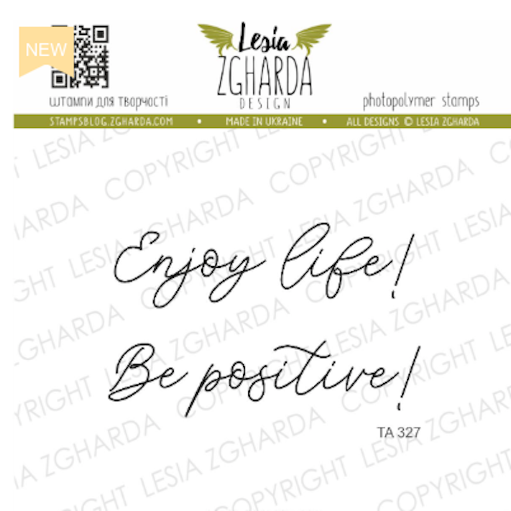 Lesia Zgharda Enjoy Life Clear Stamp ta327
