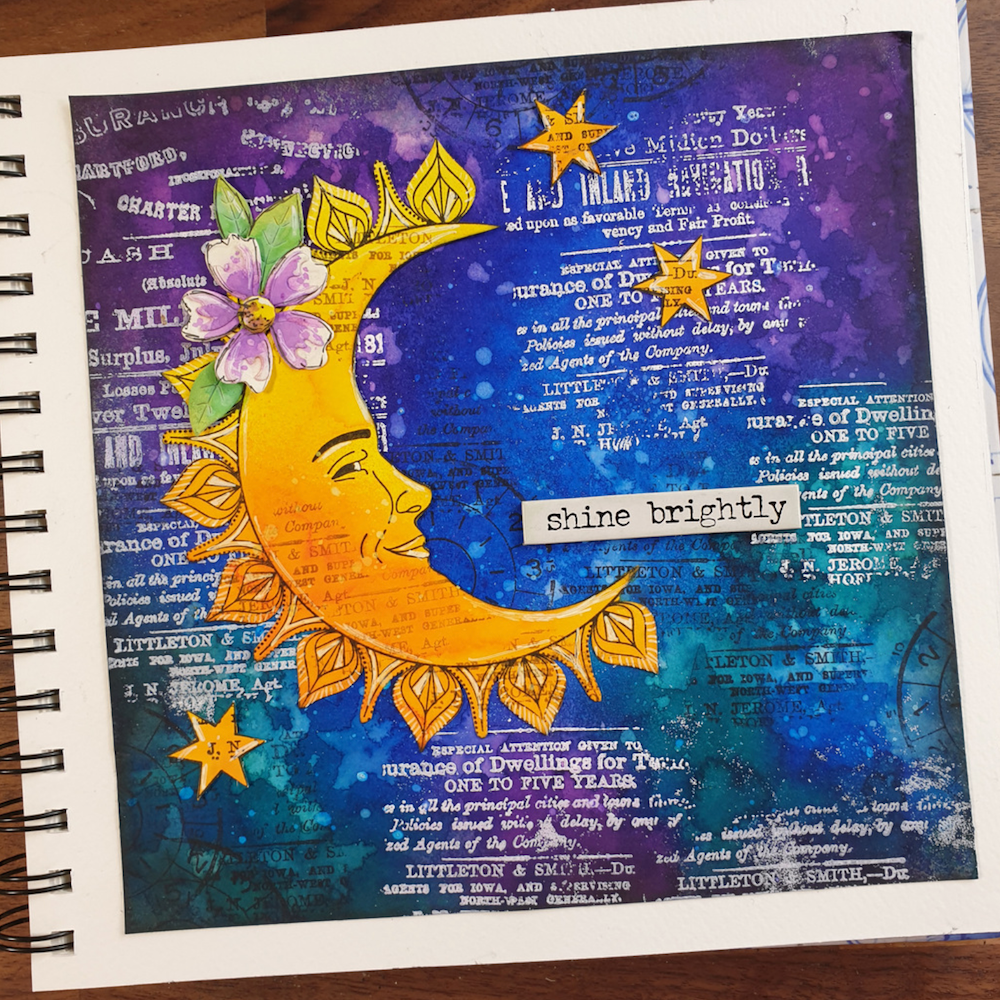 Tim Holtz Idea-ology THEORIES Quote Chips th94045 Moon Art | color-code:ALT01