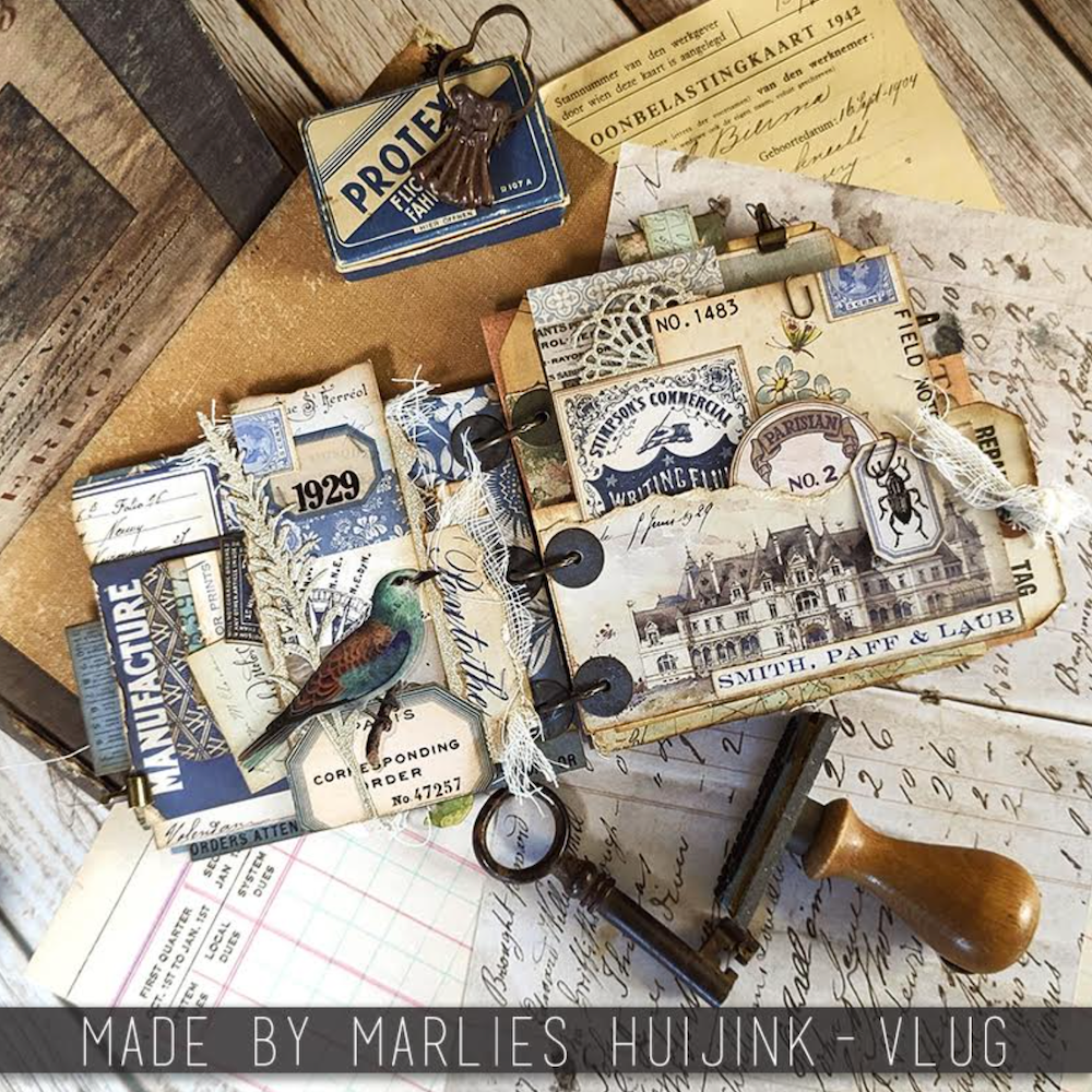 Tim Holtz Idea-ology PALETTE Ephemera Pack th94317 Blue Mixed Media
