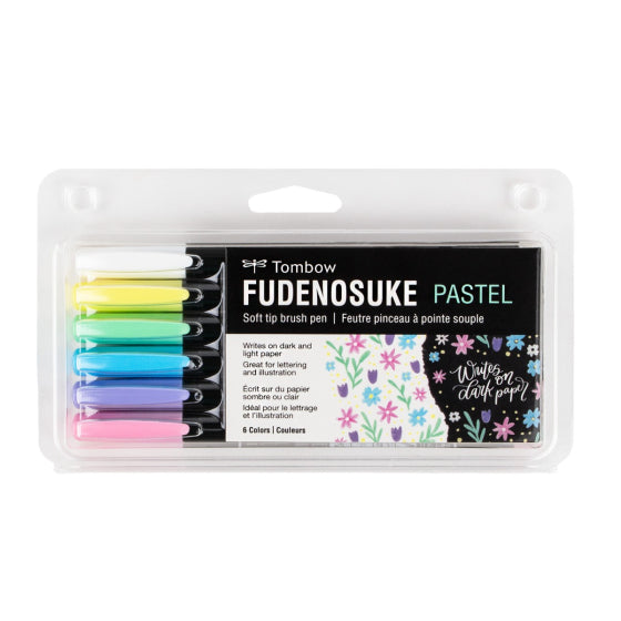 Tombow Fudenosuke Pastel Brush Pens 56448
