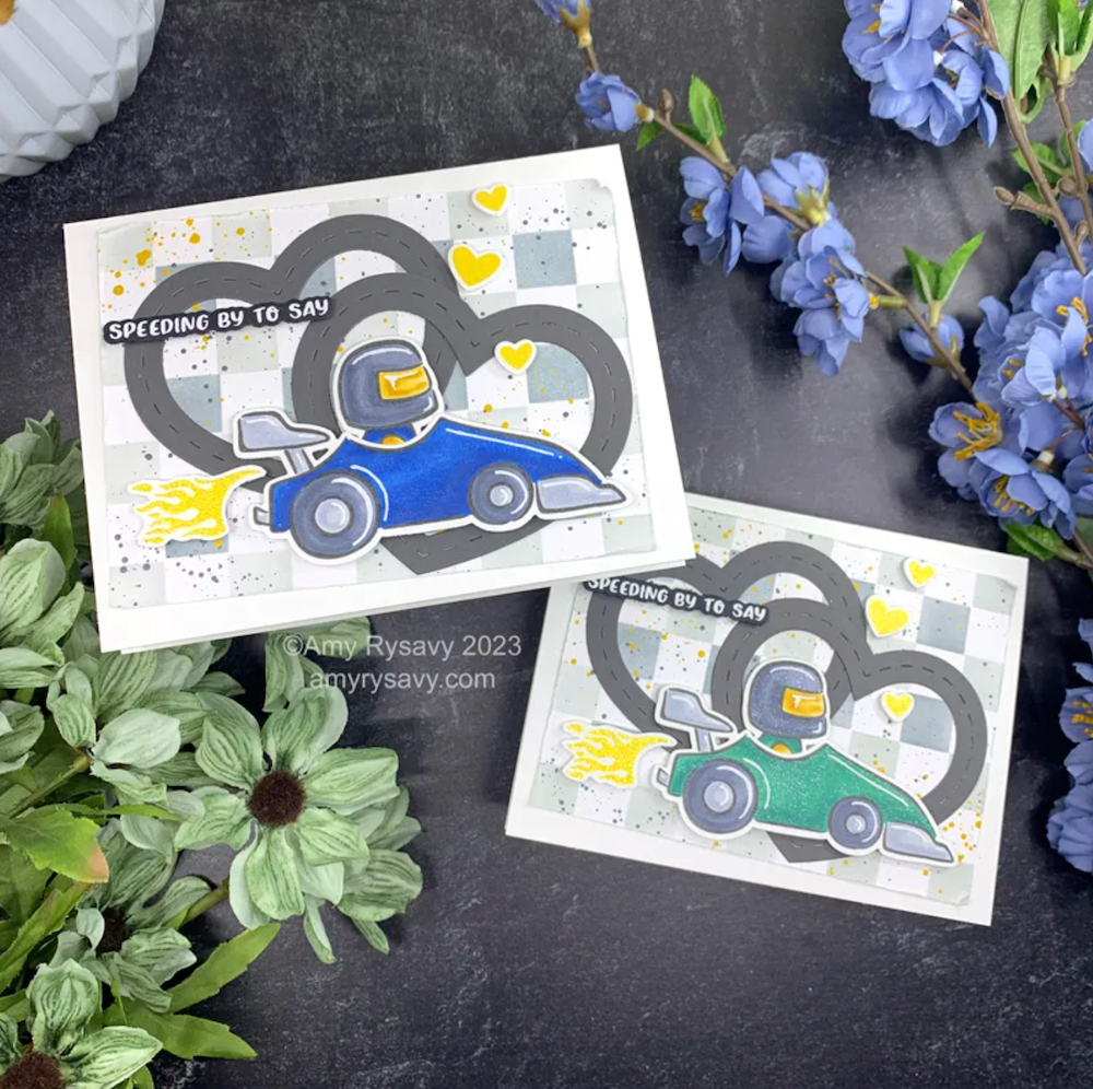 Trinity Stamps WHEELIE COOL Clear Stamps tps-220 Racetrack | color-code:ALT01
