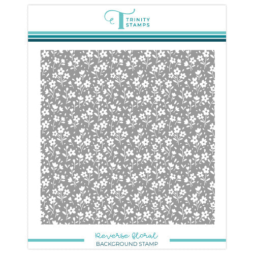Trinity Stamps Reverse Floral Clear Background Stamp tps-237