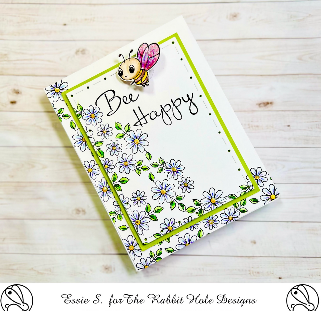 The Rabbit Hole Designs Peaceful Bee Clear Stamps TRH-191 Bee Happy