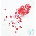 Trinity Stamps Strawberry Daiquiri Confetti Embellishment Box tsb-388 red pink clear