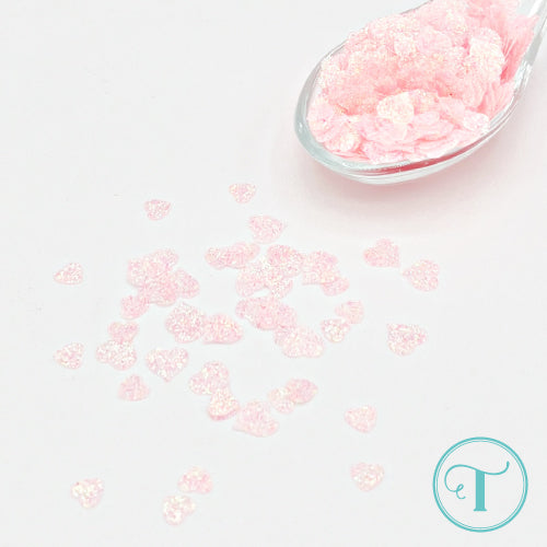 Trinity Stamps Sparkle Pink Hearts Flat Confetti Embellishment Box tsb-394 Glittered Mix