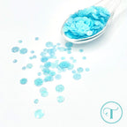 Trinity Stamps Blue Sky Sparkle Spots Flat Confetti Embellishment Box tsb-396 Glittered Aqua Dots