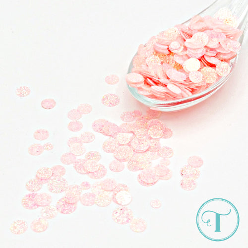 Trinity Stamps Pink Sparkle Spots Flat Confetti Embellishment Box tsb-397 Glittered Pastel Dots