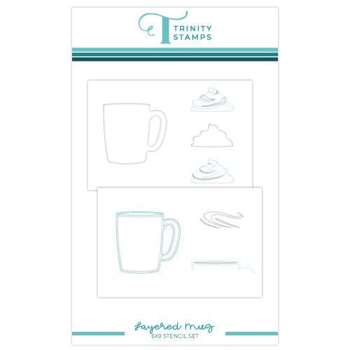 Trinity Stamps Layered Mug 6 x 9 Stencil tss-066