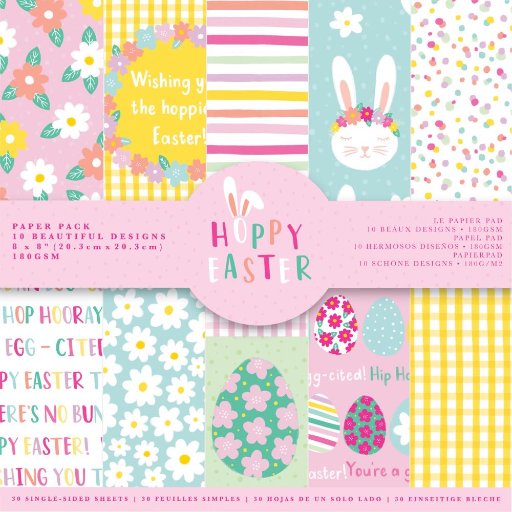 Crafter's Companion Hoppy Easter 8 x 8 Paper Pack vs-rg-eas-002