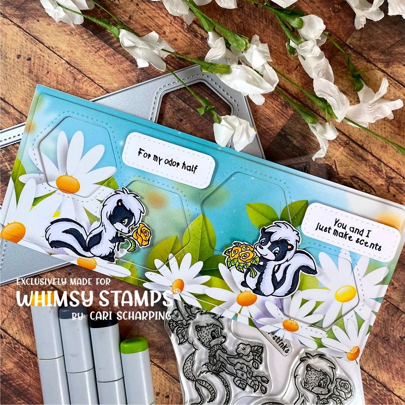 Whimsy Stamps Slimline Honeycomb Die WSD181 You and I