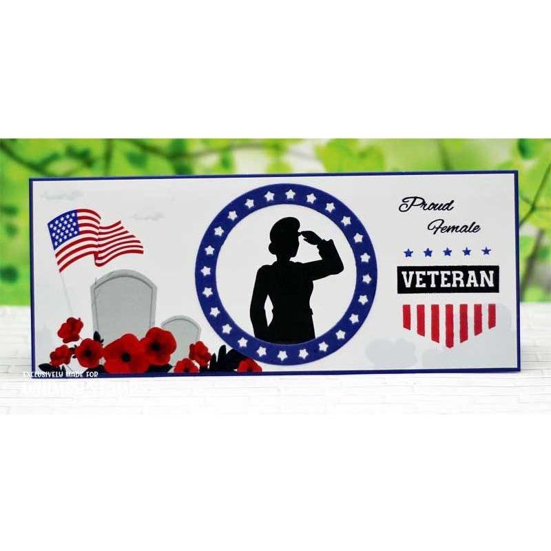 Whimsy Stamps Military Sheros Clear Stamps CWSD205a Veteran