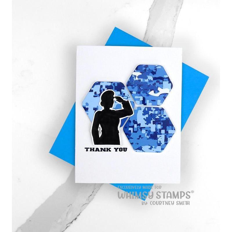 Whimsy Stamps Military Sheros Clear Stamps CWSD205a Thank You